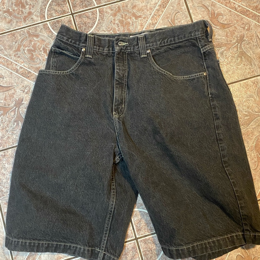 Anchor blue baggy denim shorts